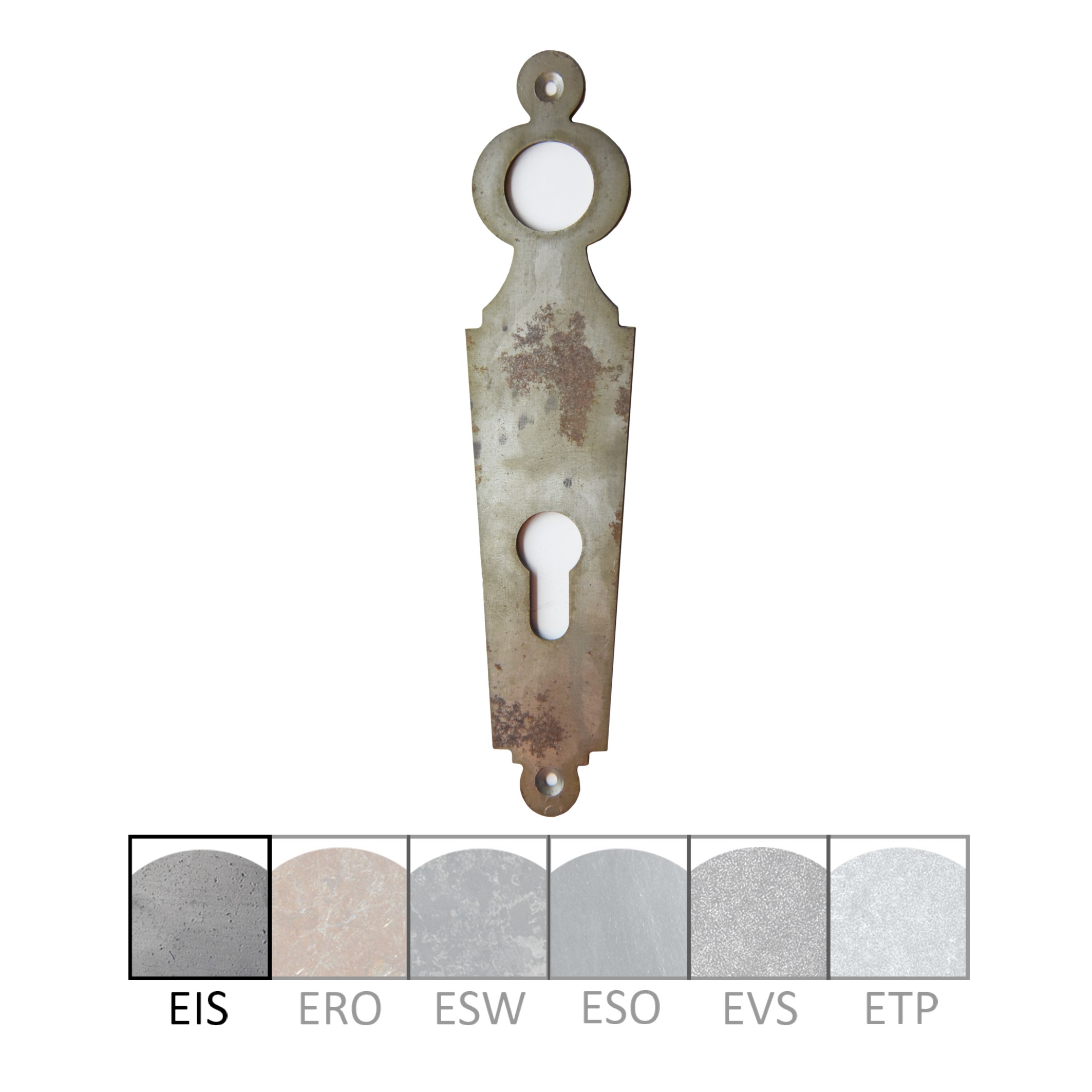Haustürschilder Dist. 92 mm PZ, L x B