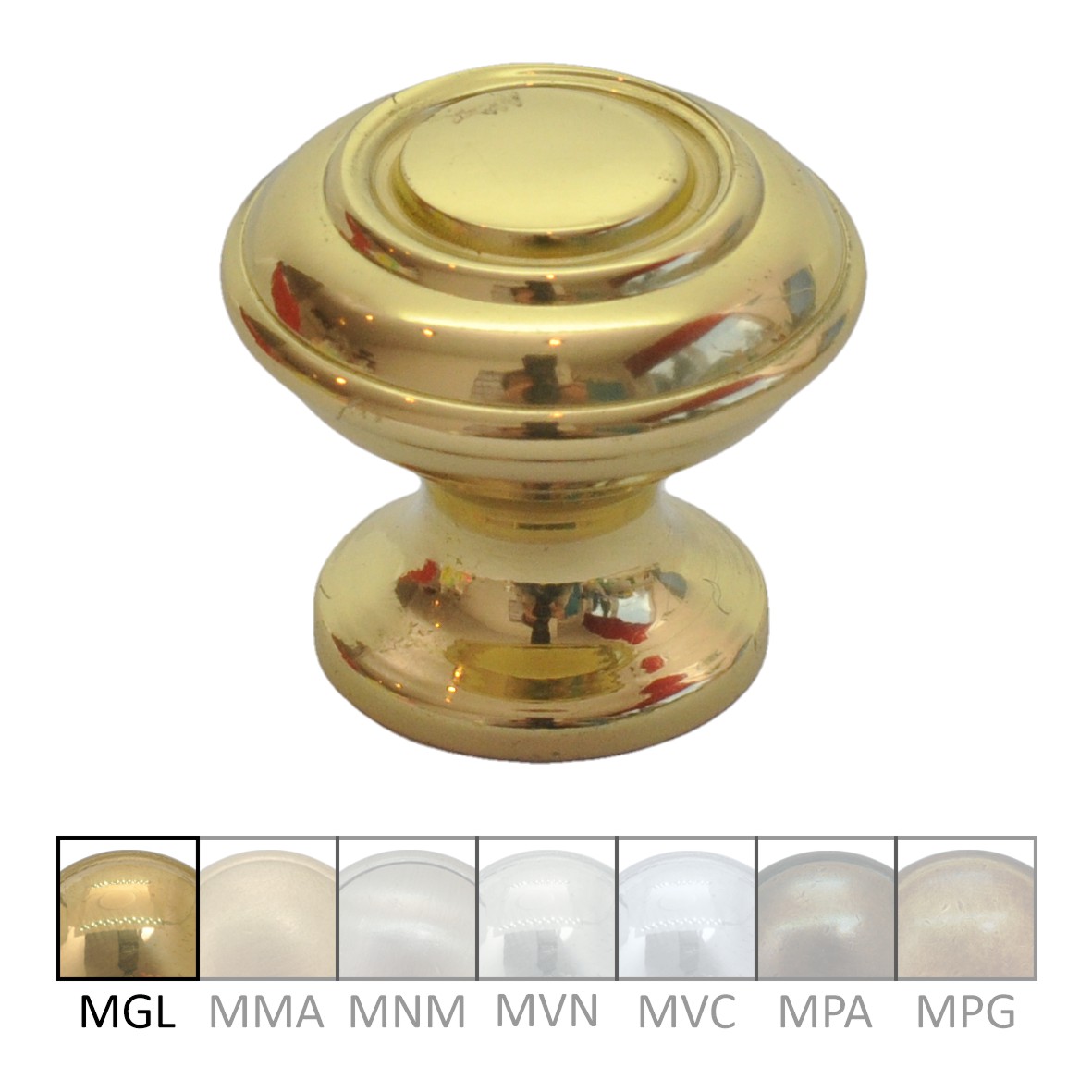 Möbelknopf Messing glänzend mit Schutzlack, D