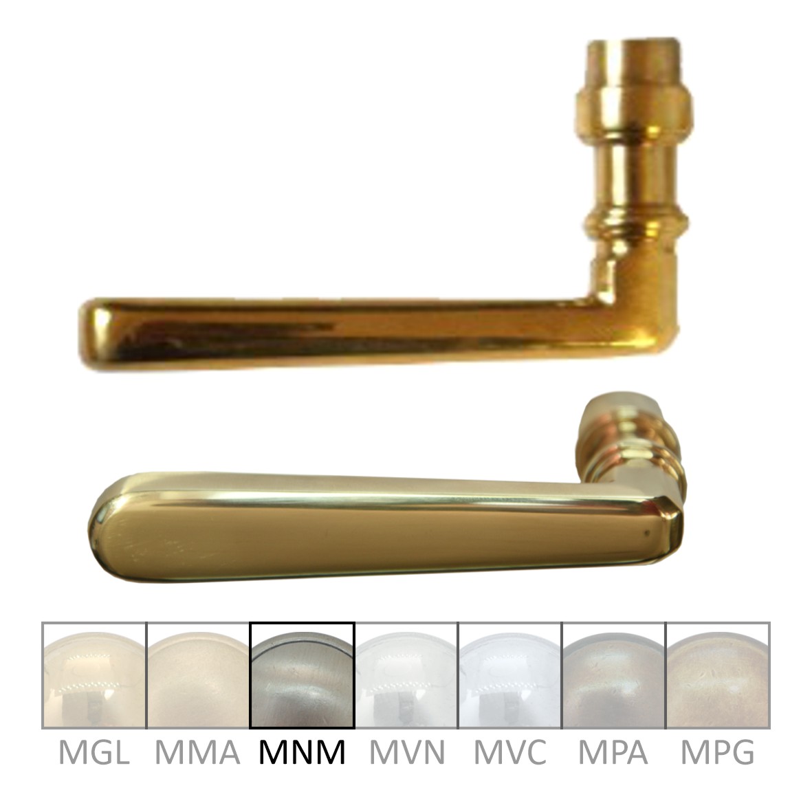 Haustürgriff aus Messing 120mm DIN Links Serie TD025 Bild1