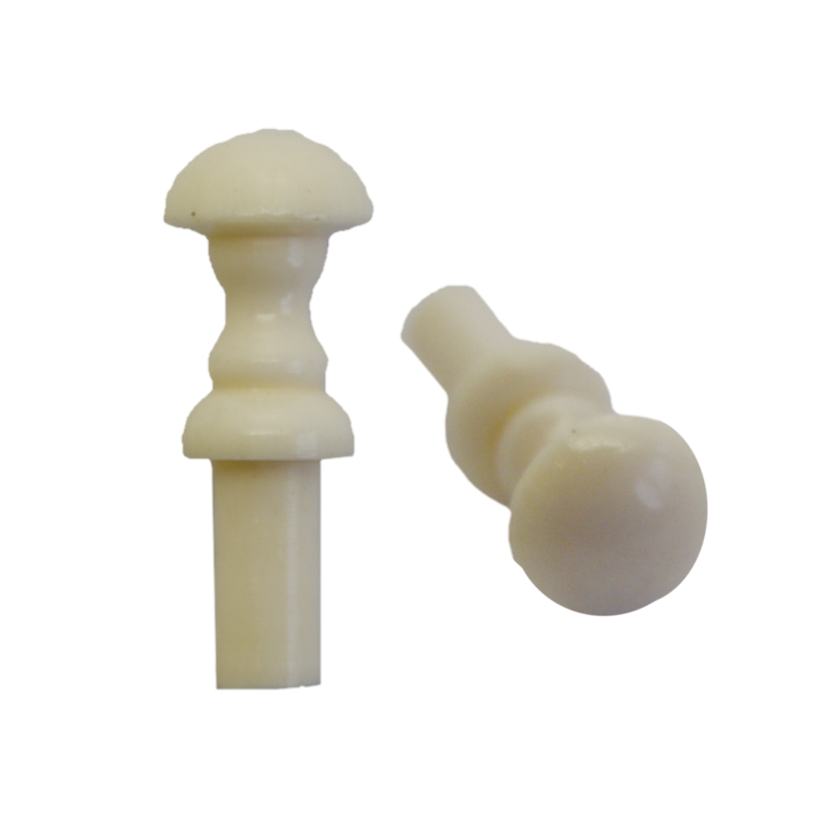 Möbelknopf aus weißem Bein D10mm Serie KN051 Bild1