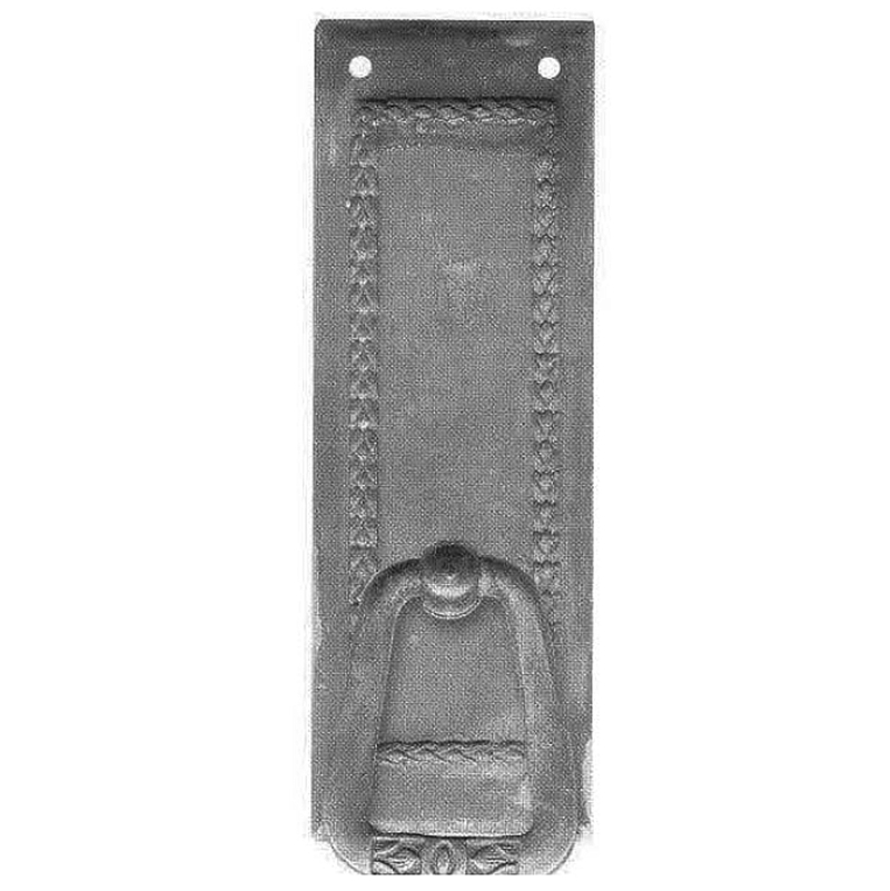 Jugendstil Möbelschild geprägt Messing MMA 34 x 95mm mit Griff Serie JU014 Bild1
