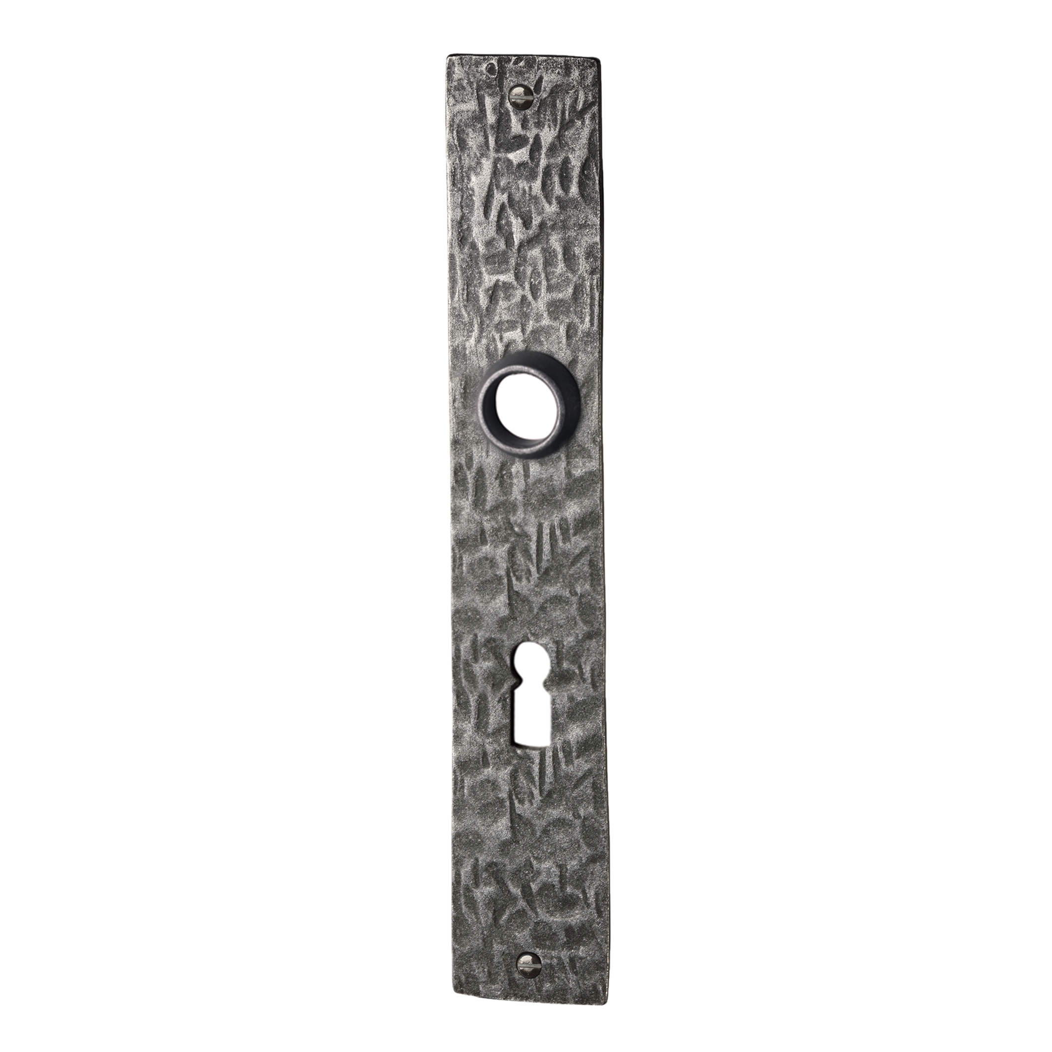 Zimmertürschild Dist. 72 mm BB, Eisen schwarz passiviert L x B