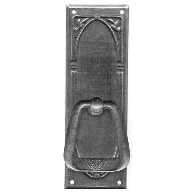 Jugendstil Möbelschild geprägt Messing MPA 34 x 100mm mit Griff Serie JU029 Bild1