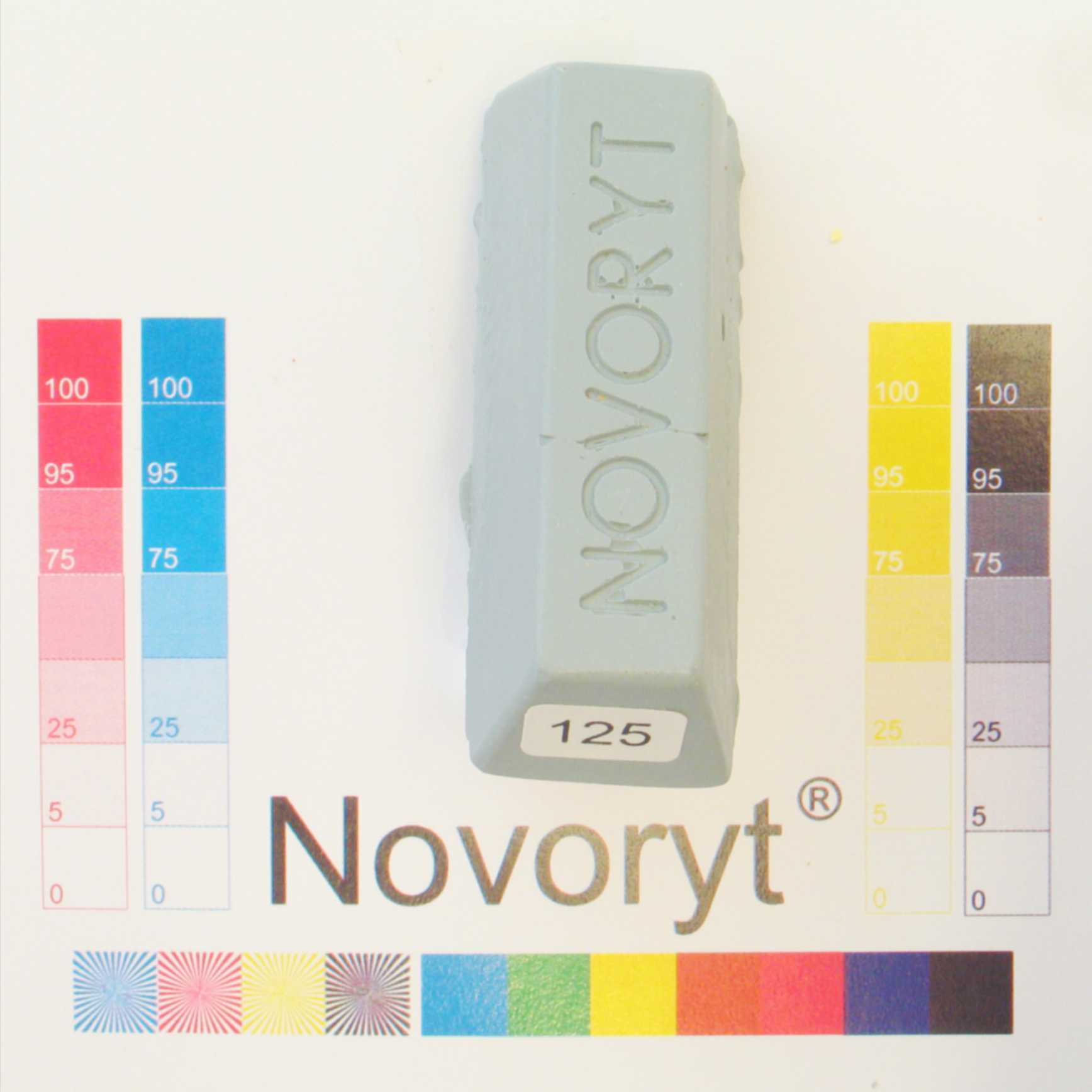 NOVORYT® Schmelzkitt - Farbe 125 Silbergrau 1 Stange Serie HW003 Bild1