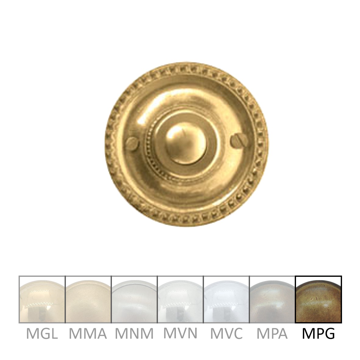 Klingelrosette Messing MPG D