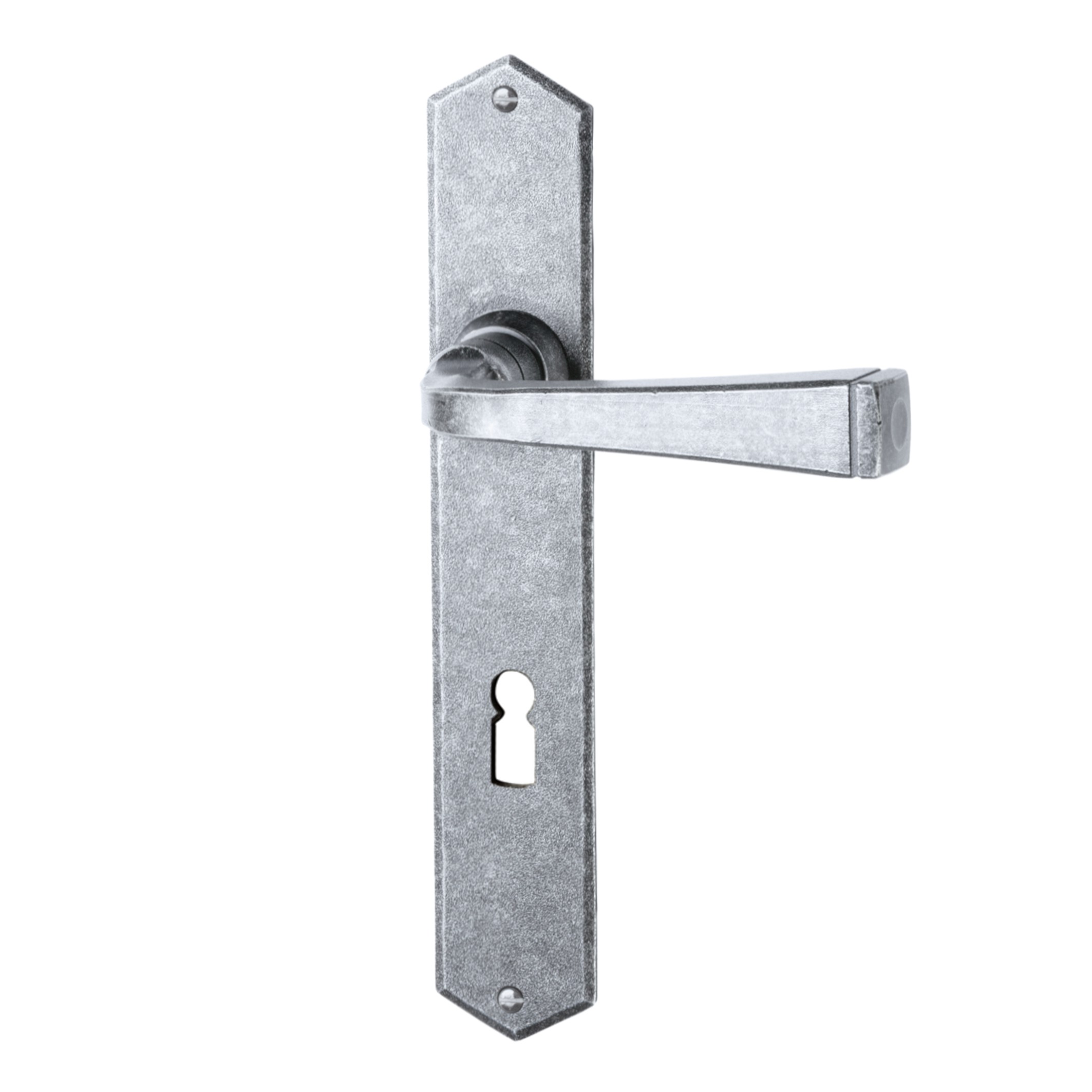 Zimmertürgarnitur in Schmiedeeisen thermopatiniert ® BB 72 mit TD055 Serie TG524 Bild1