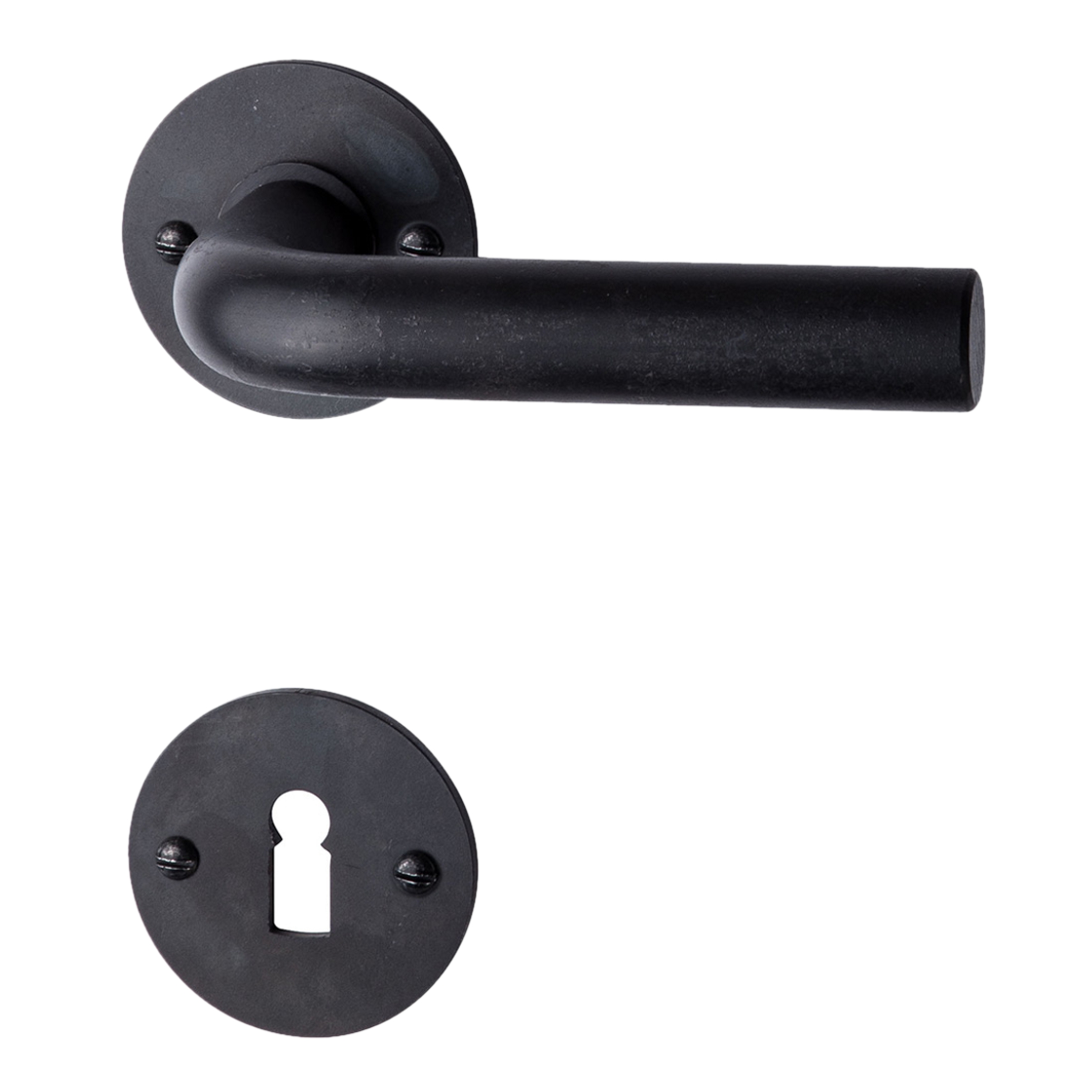 Rosettengarnitur in Eisen Schwarz gebrannt & gewachst BB mit TD084 Serie TG543 Bild1