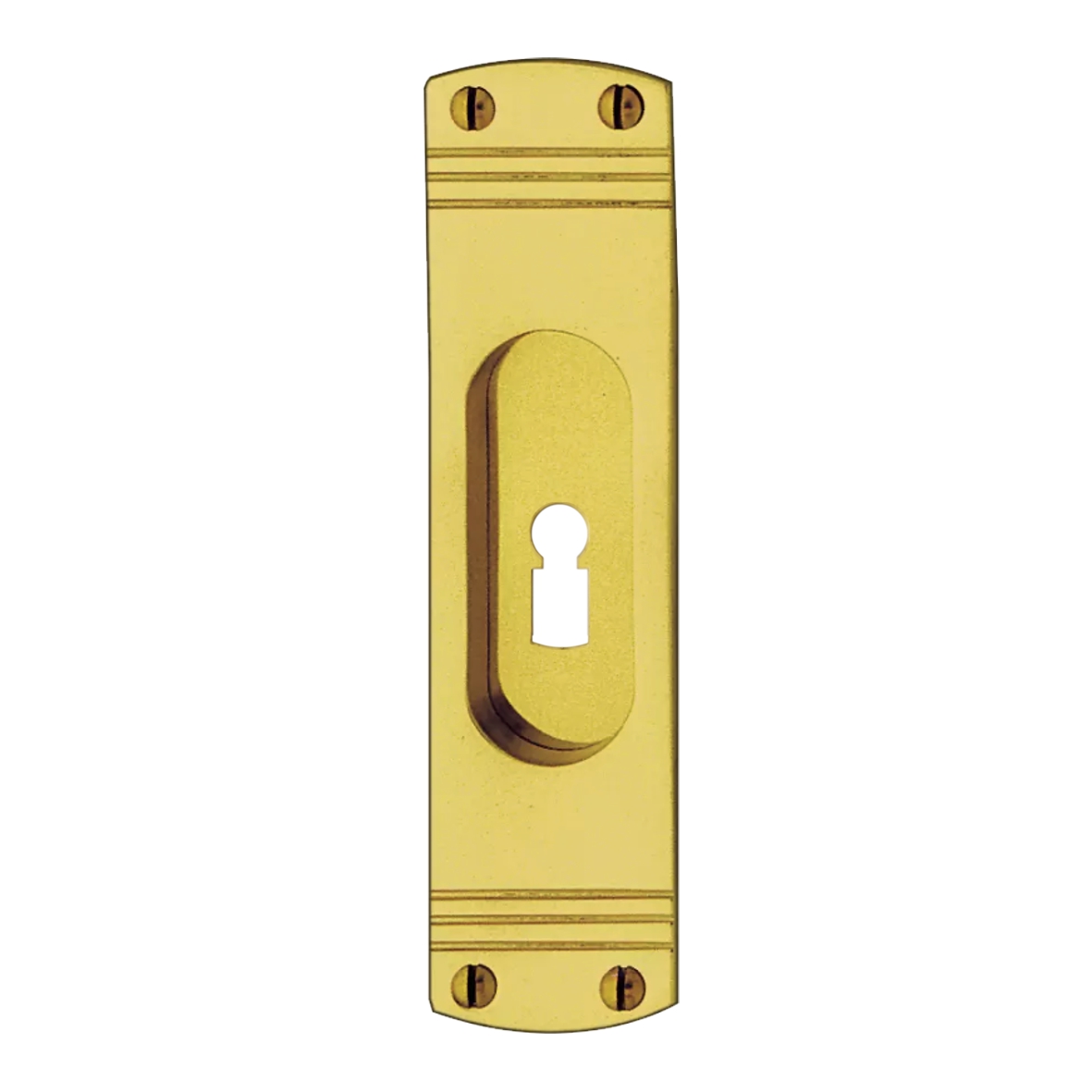 RILLE Schiebetürgriffmuschel Messing BB-Lochung MGL 150x38mm Serie SG017 Bild1