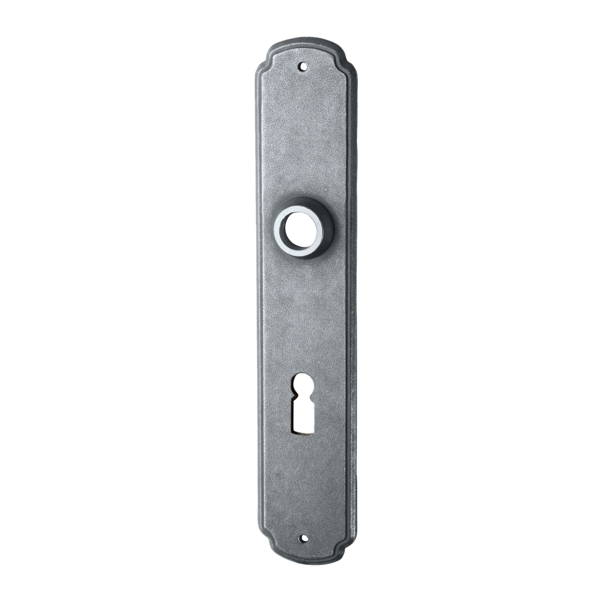 Zimmertürschild Dist. 72 mm BB, Eisen schwarz passiviert L x B