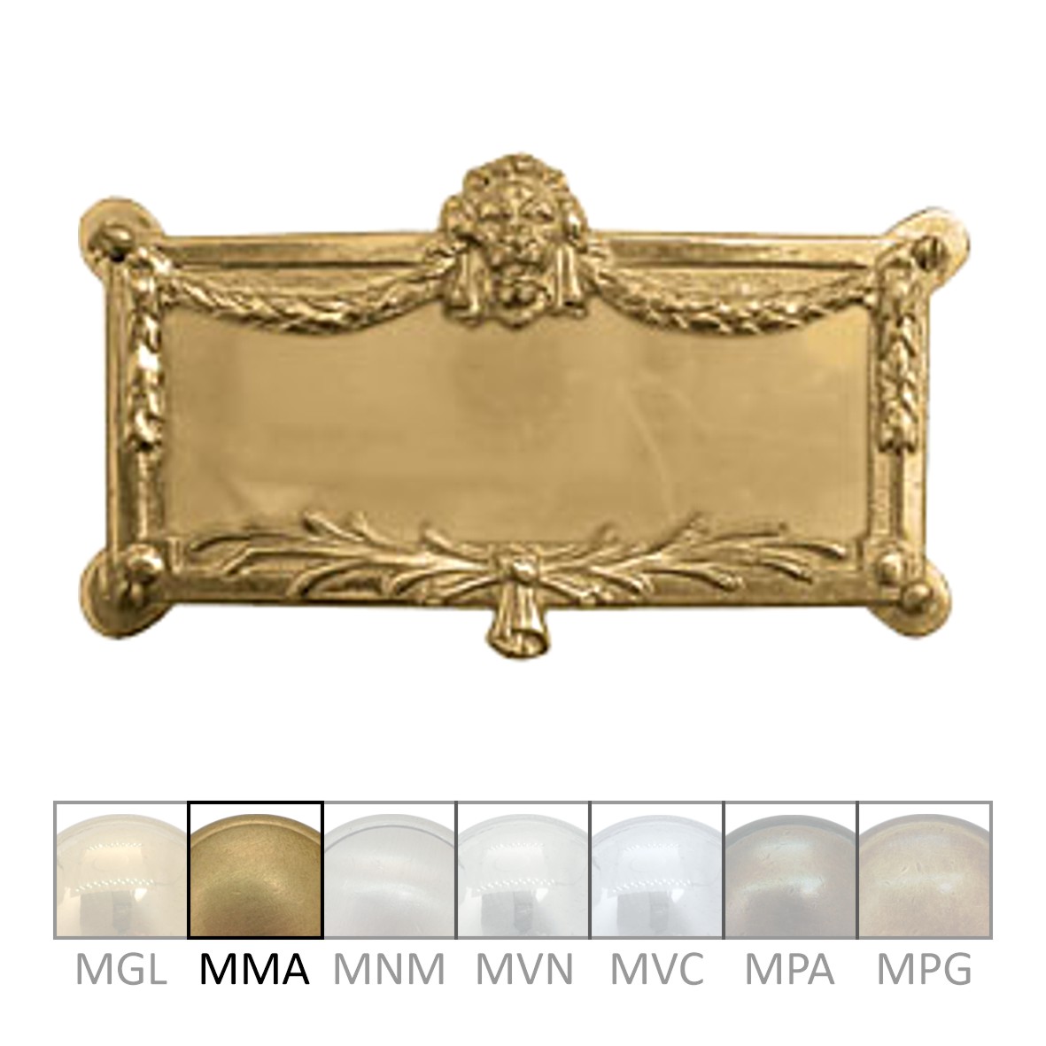Namensschild Messing MMA 110x70mm Serie NS001 Bild1