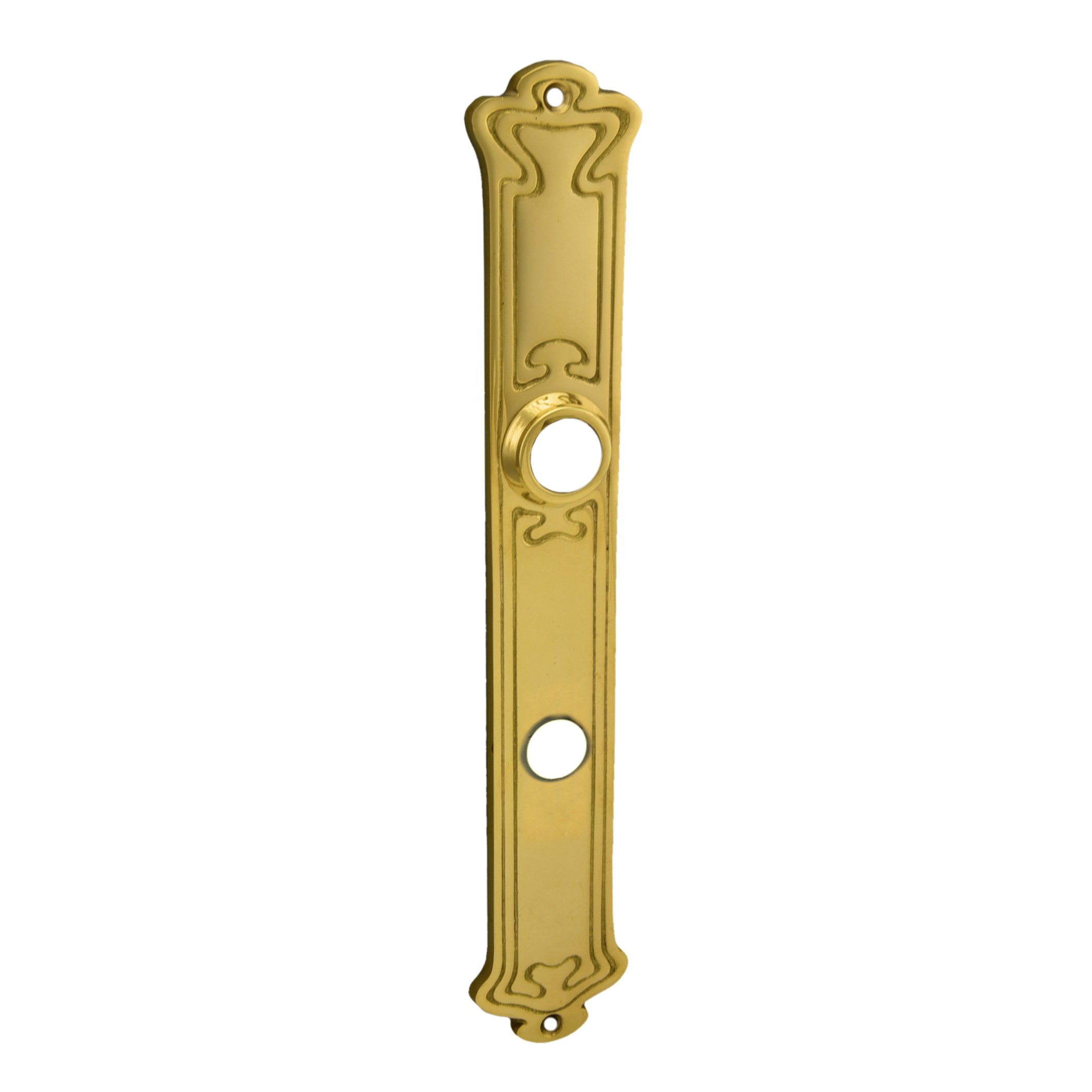 Badezimmertürschild Dist. 78 mm WC, Messing glänzend L x B
