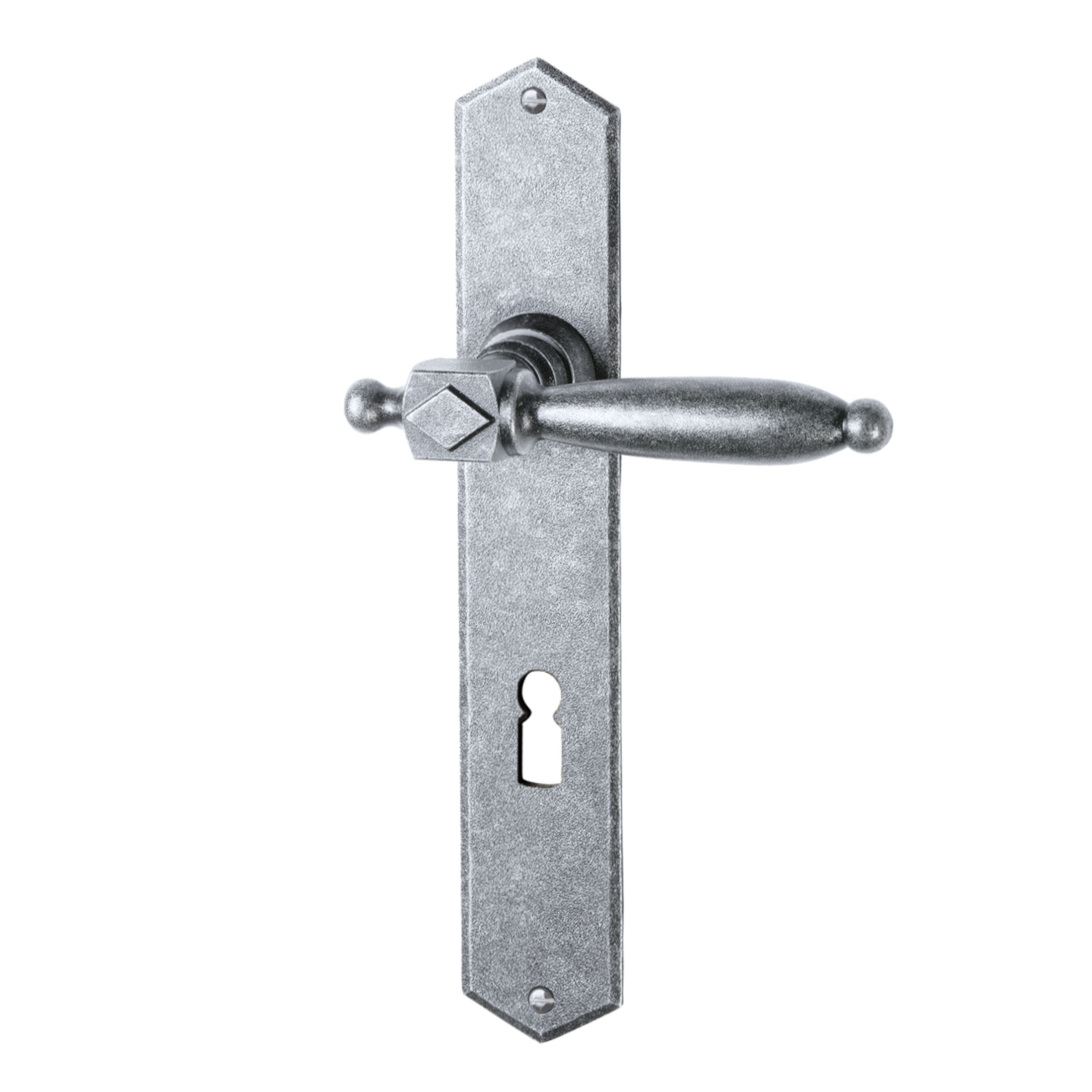 Zimmertürgarnitur in Schmiedeeisen thermopatiniert ® BB 72 mit TD068 Serie TG524 Bild1