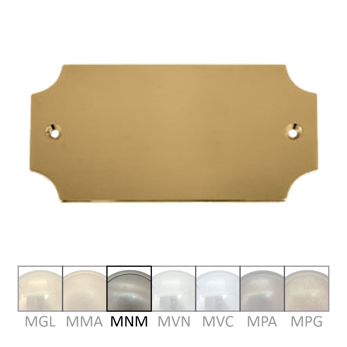 Namensschild Messing MNM 95x45mm Serie NS006 Bild1