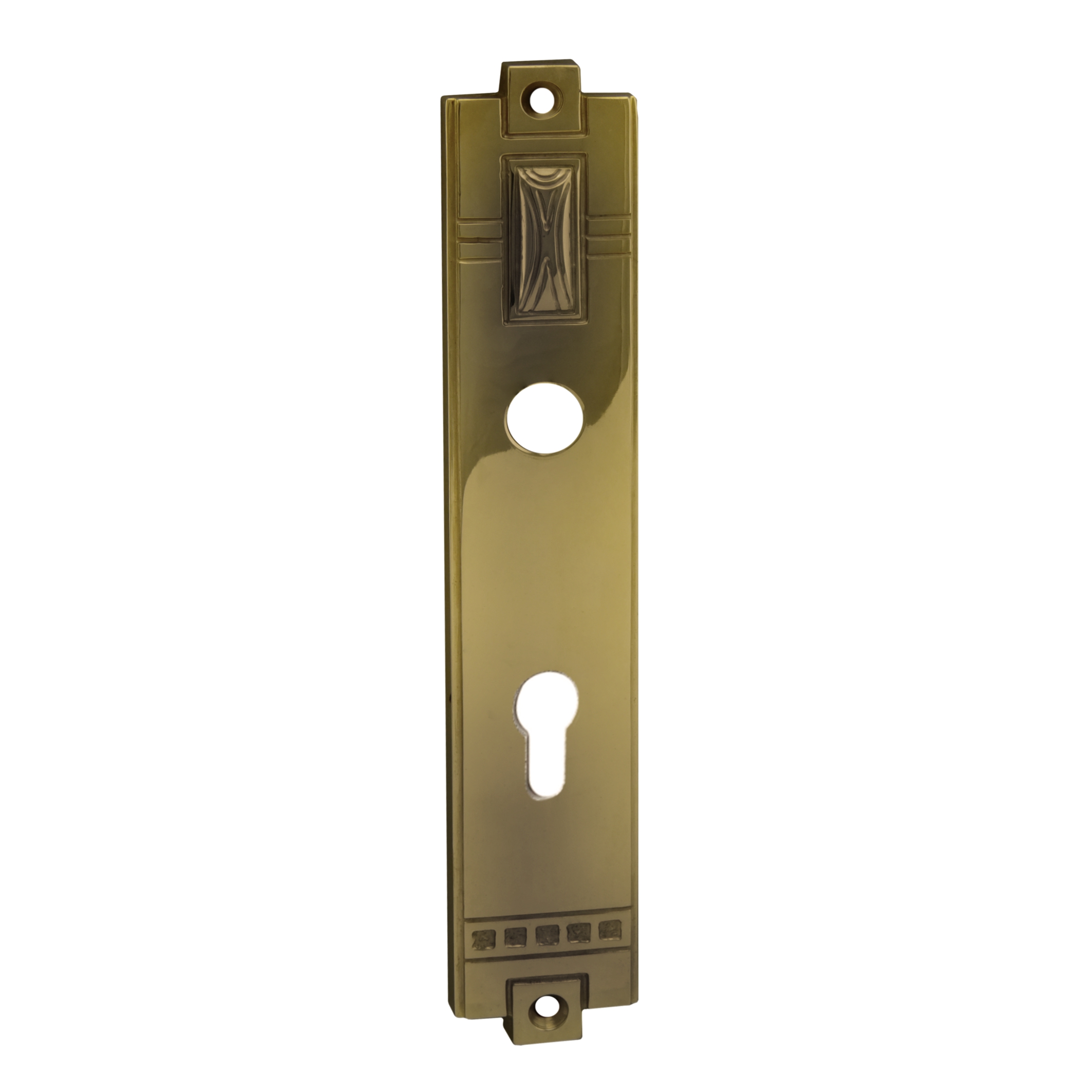 Sicherheitstürschild Innen, Dist. 92 mm PZ, Messing MPG L x B