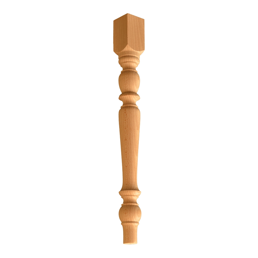 Stuhlbein in Buche/Kiefer. Länge Holz Stuhlbein Buche Länge 450 mm, 45 x 45 mm HB102-200-BUC-45-450 Bild1