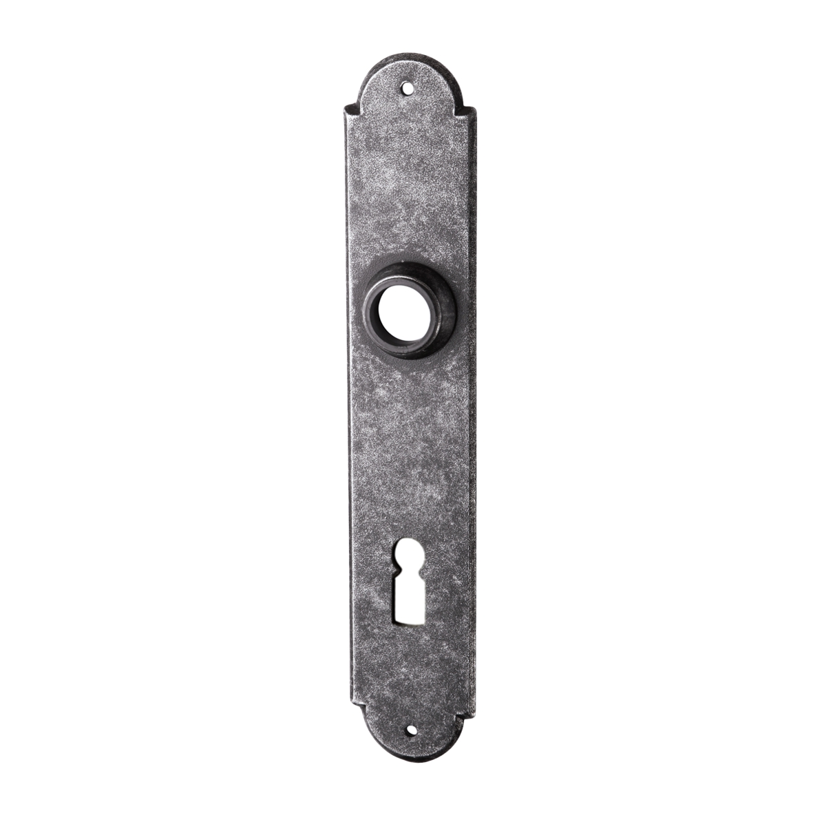 Zimmertürschild Dist. 72 mm BB, Eisen schwarz passiviert L x B