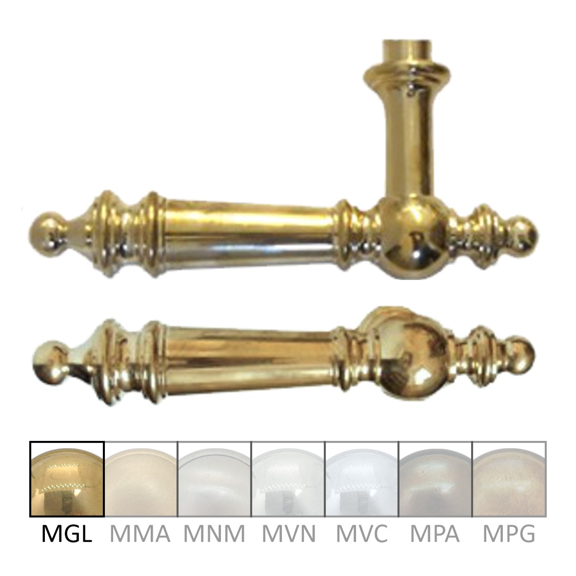 Türgriff aus Messing 150mm DIN Links Serie TD103 Bild1