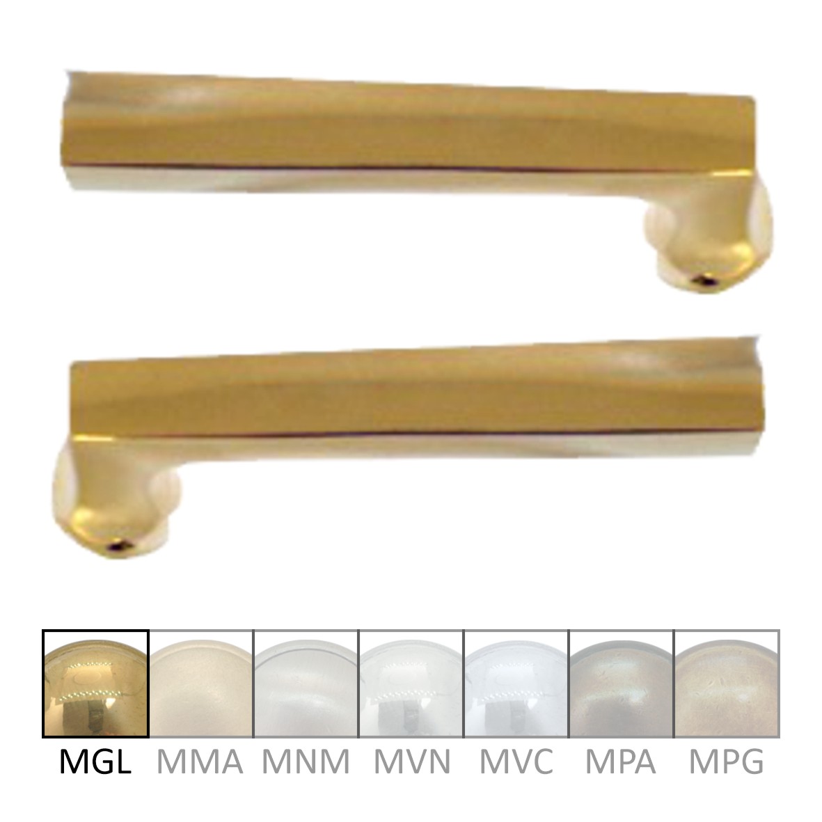 Türgriffpaar aus Messing 115mm Serie TD107 Bild1