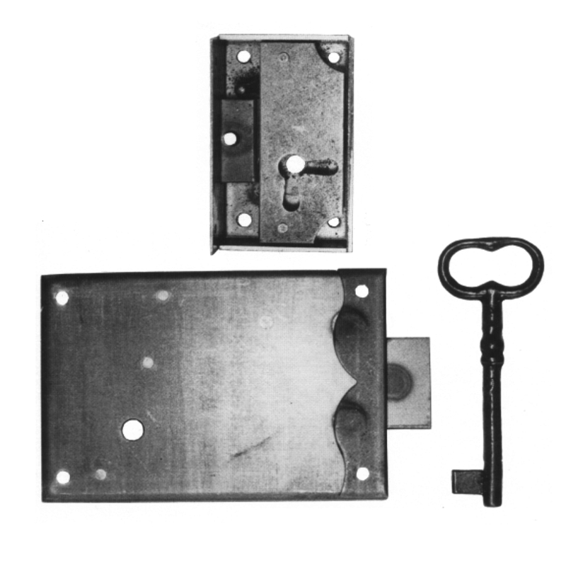 Aufschraubschloss aus Eisen, D 105mm links Serie AS019 Bild1