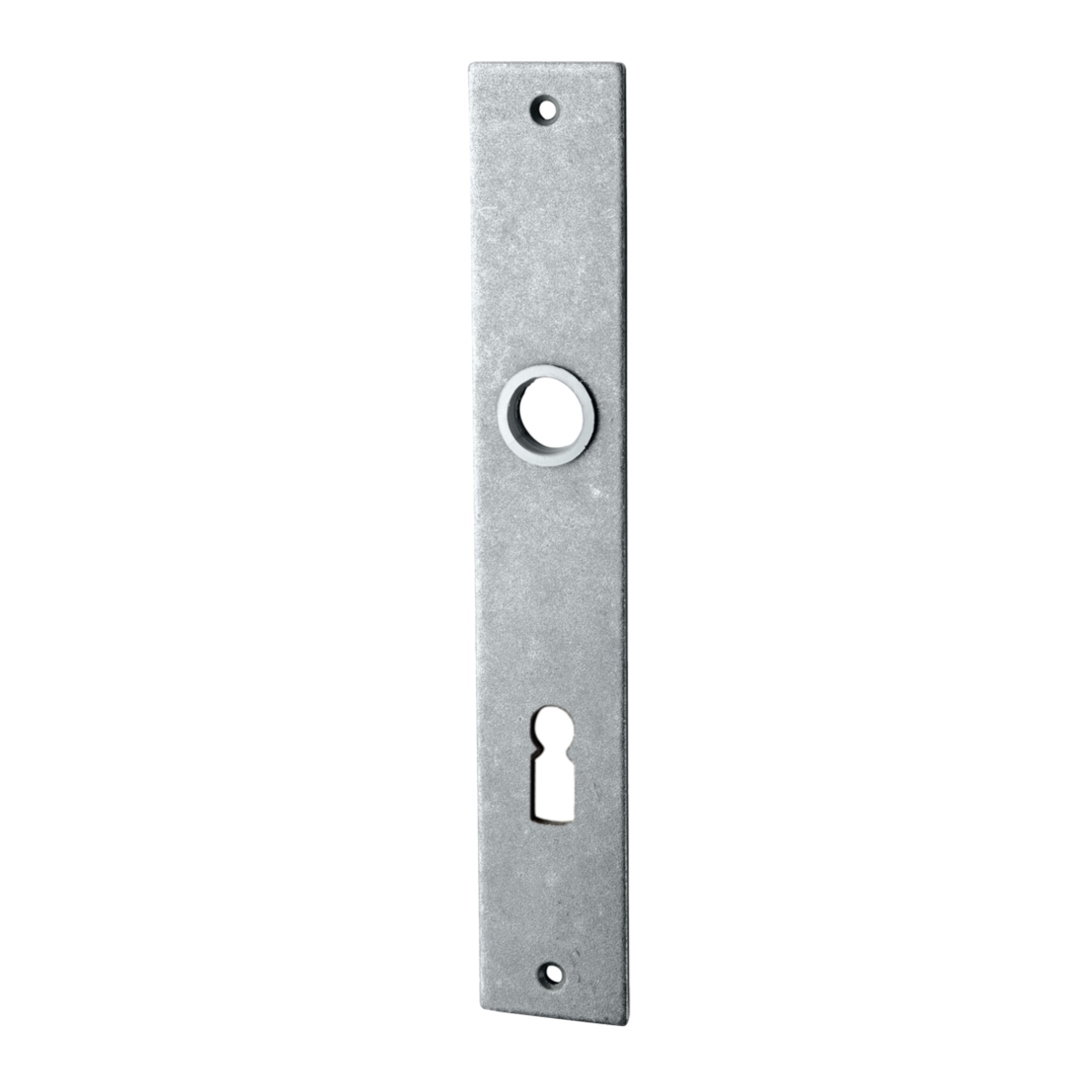 Bauhaus - Stil - Zimmertürschild Dist. 72 mm BB, Eisen thermopatiniert ® L x B