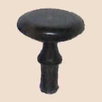 Möbelknopf aus schwarzem Büffelhorn D16mm Serie KN001 Bild1