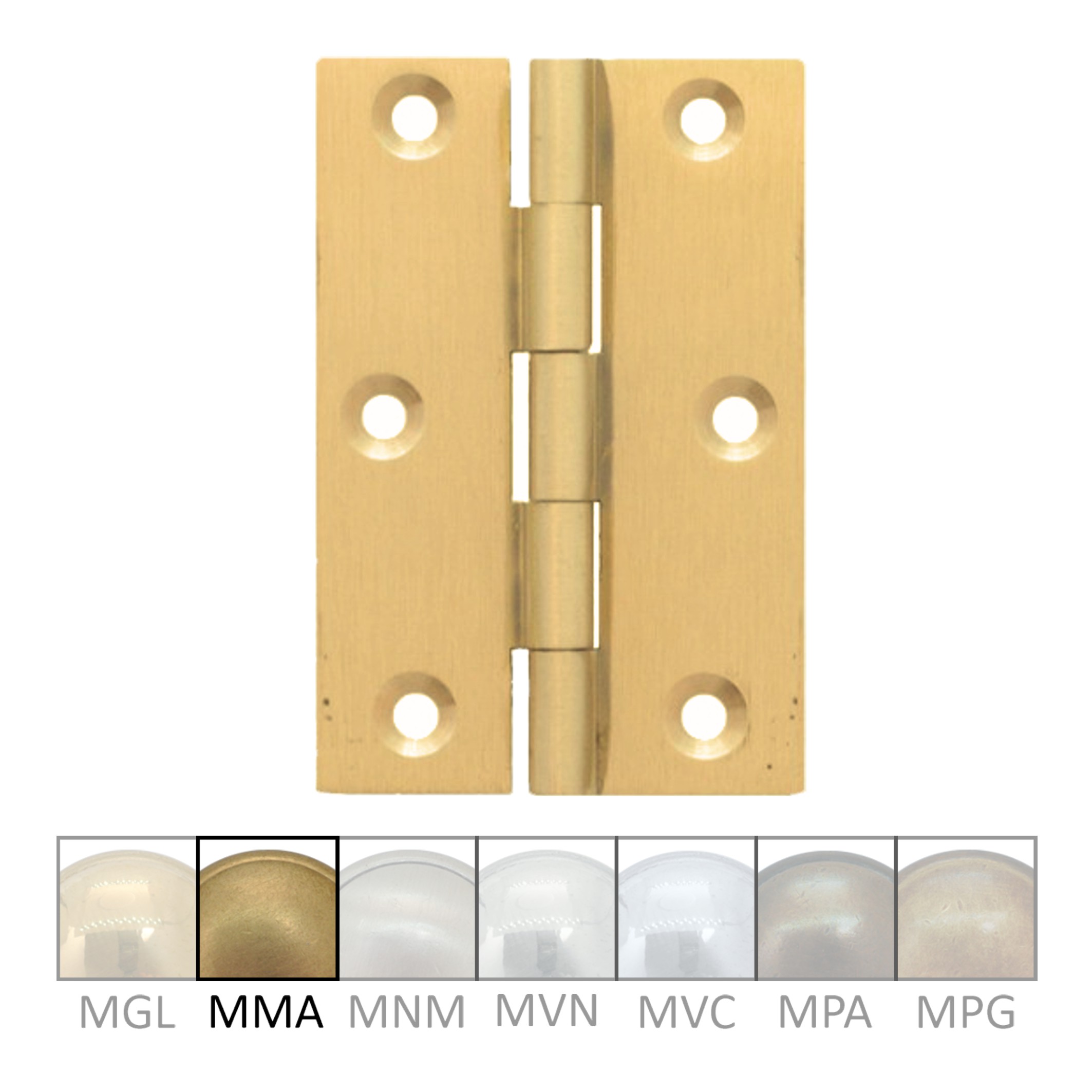 Möbelscharnier Messing massiv a=60mm b=40mm Serie MB001 Bild1