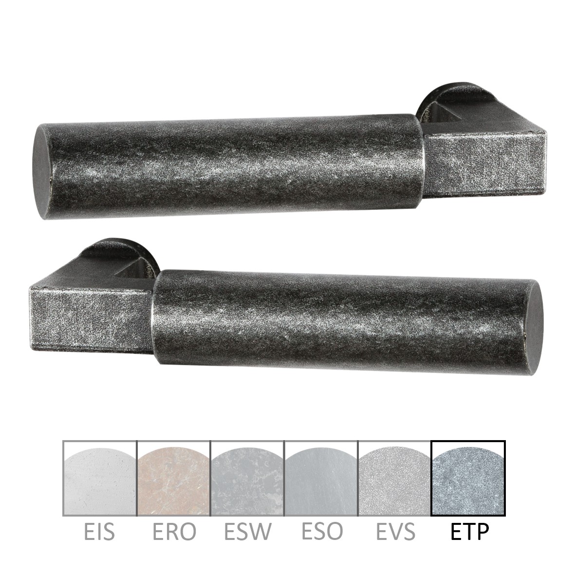 Bauhaus - Stil - Türgriff Eisen thermopatiniert ® 120mm Paar Serie TD041 Bild1