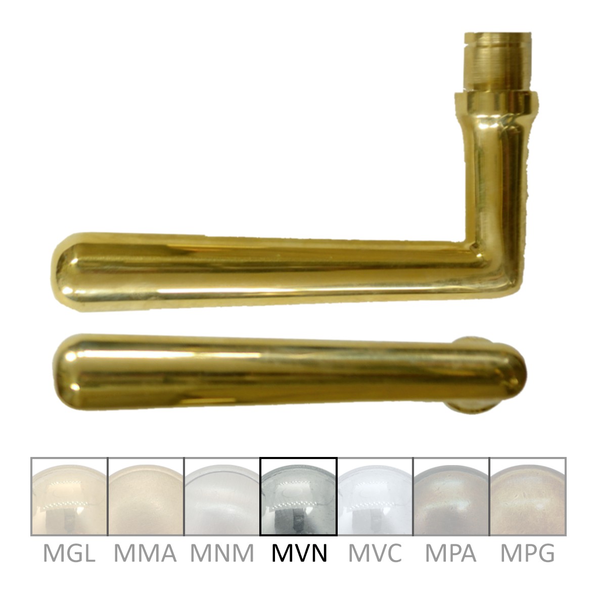 Haustürgriff aus Messing vernickelt 125mm DIN Links Serie TD095 Bild1