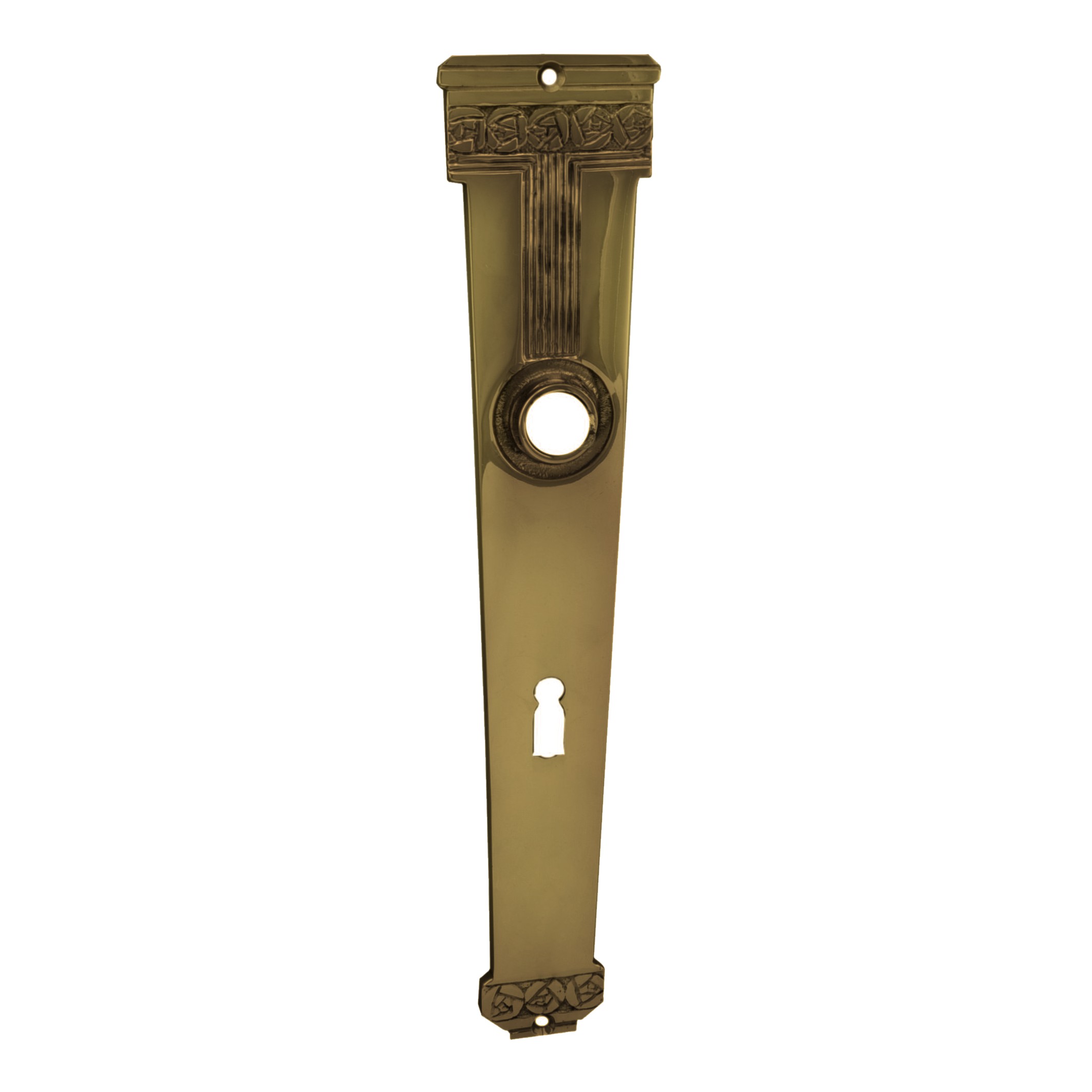 Zimmertürschild Dist. 72 mm BB, Messing MPG  L x B x T