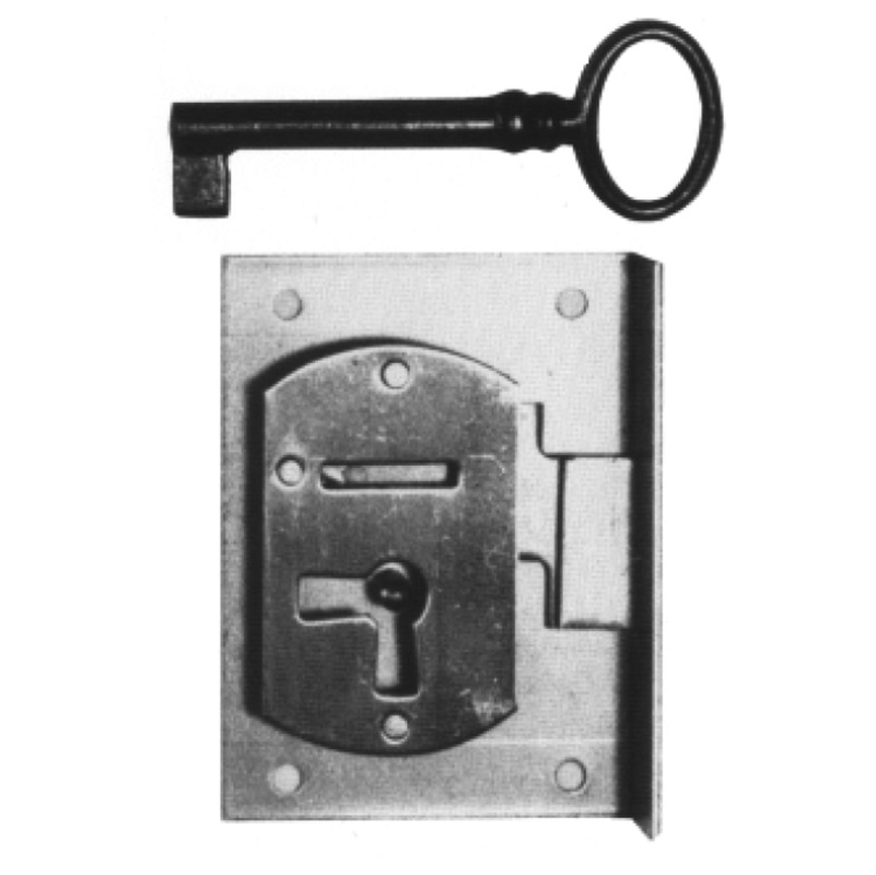 Einlassschloss aus Messing, D 65mm lad und links, Serie EL003 Bild1