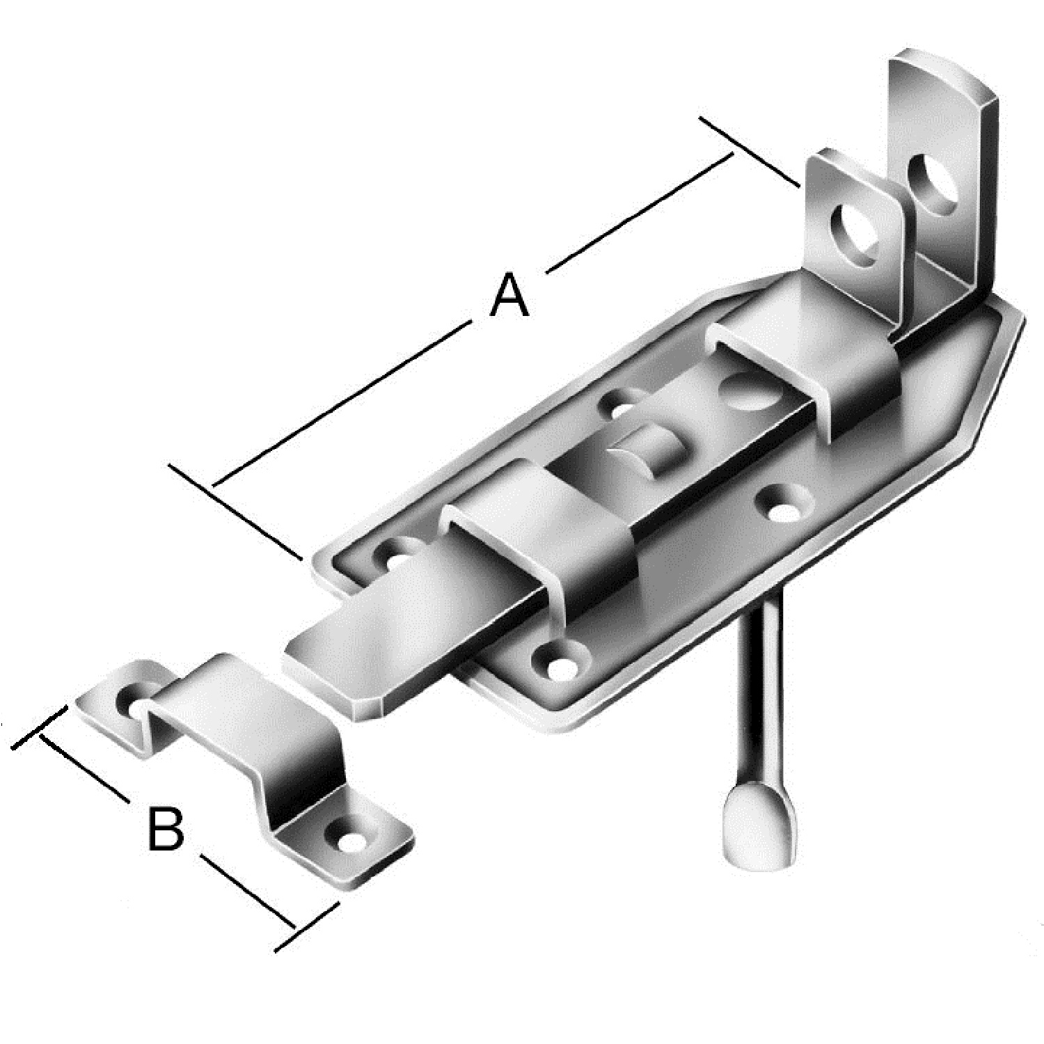 Schlossriegel EVZ 160x65mm Serie SR016 Bild1