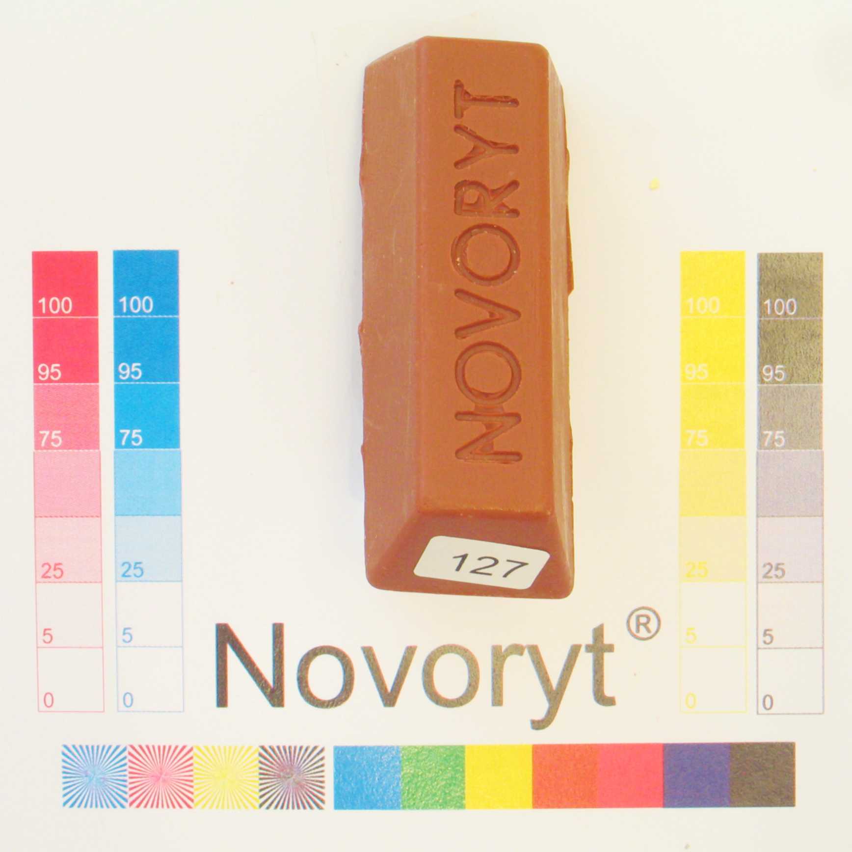 NOVORYT® Schmelzkitt - Farbe 127 Kupferbraun 1 Stange Serie HW003 Bild1