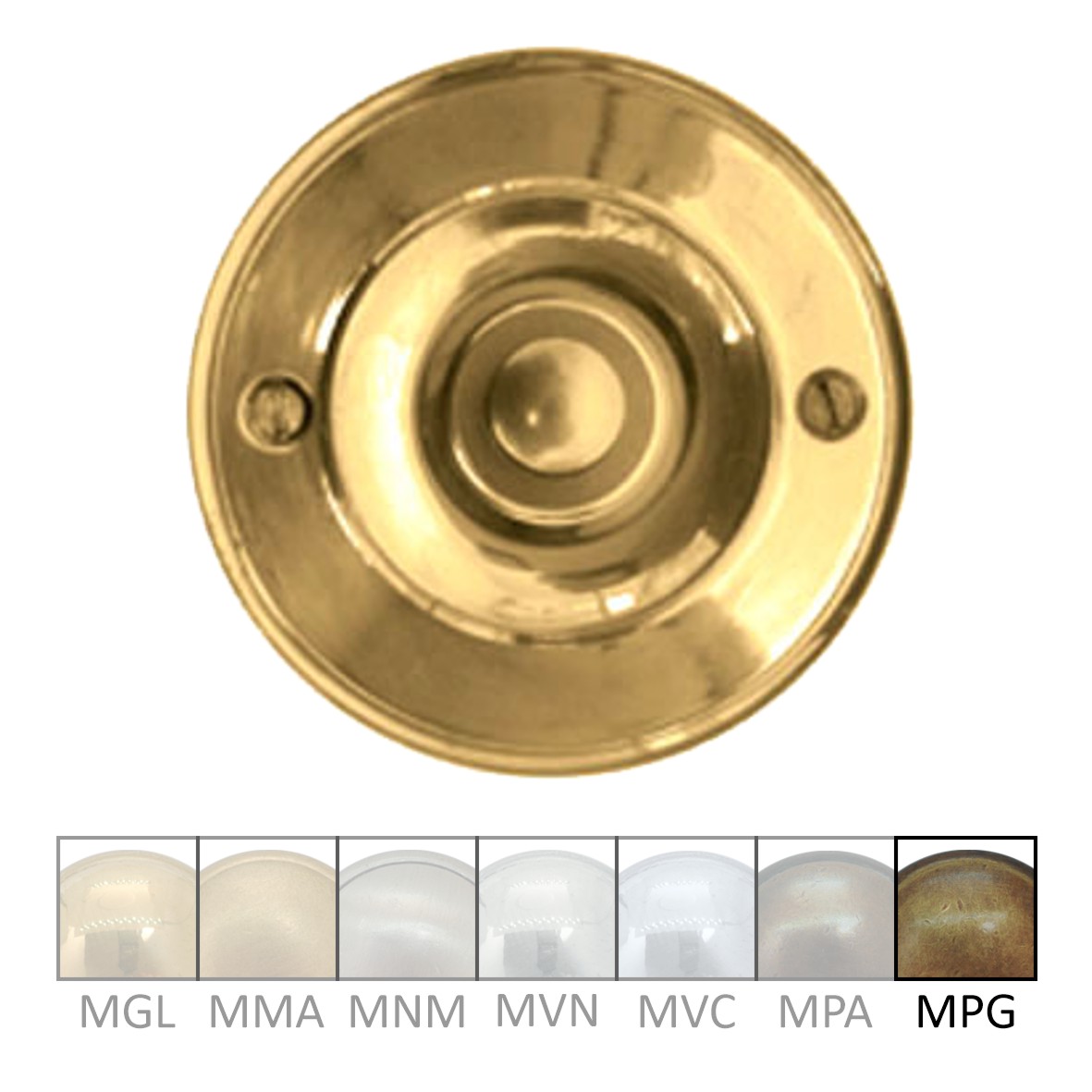 Klingelrosette Messing MPG D
