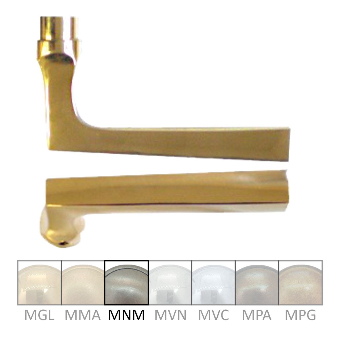 Türgriff aus Messing Nickel matt 100mm DIN Rechts Serie TD107 Bild1