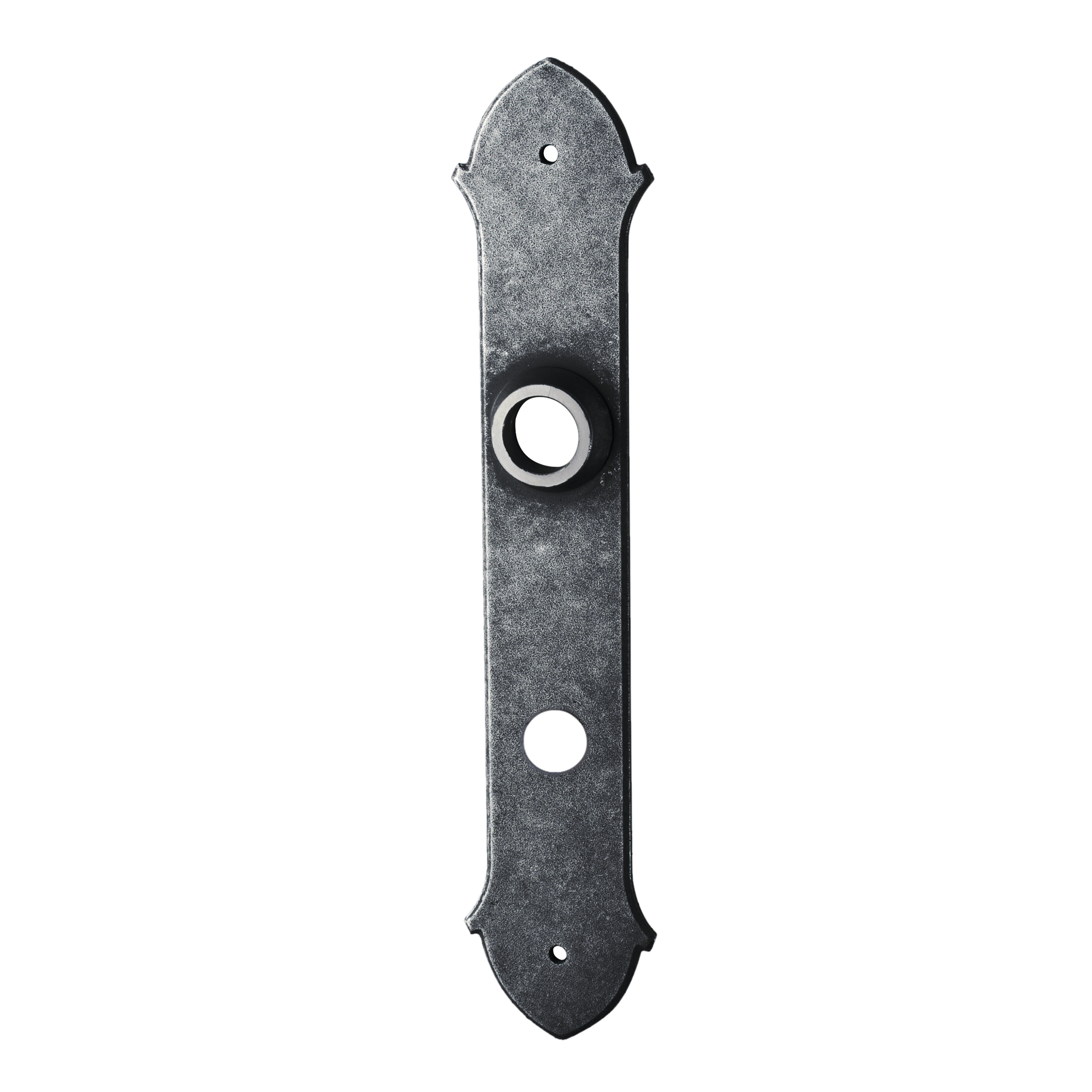 Badezimmertürschild Dist. 78 mm WC, Eisen schwarz passiviert L x B