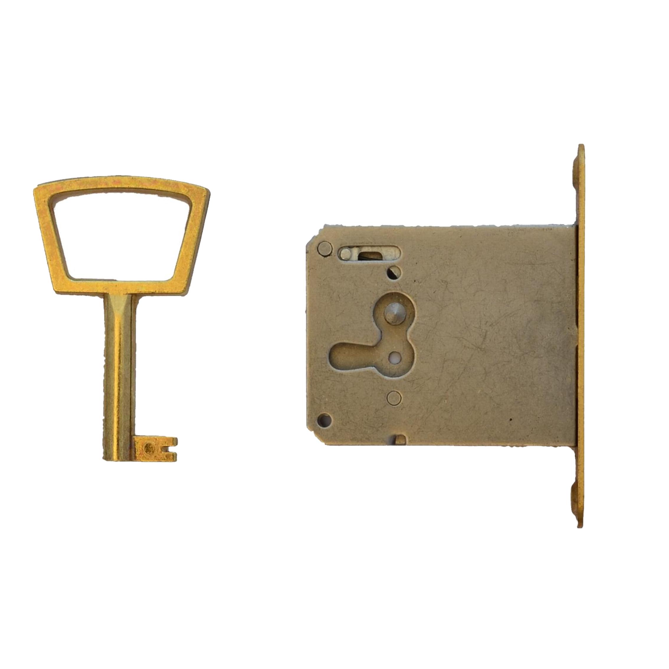 Einsteckschloss, runden Messingstulp, D40 links der Serie ES104 Bild1 Einsteckschloss, runder Messingstulp, D40 links Serie ES104 Bild1