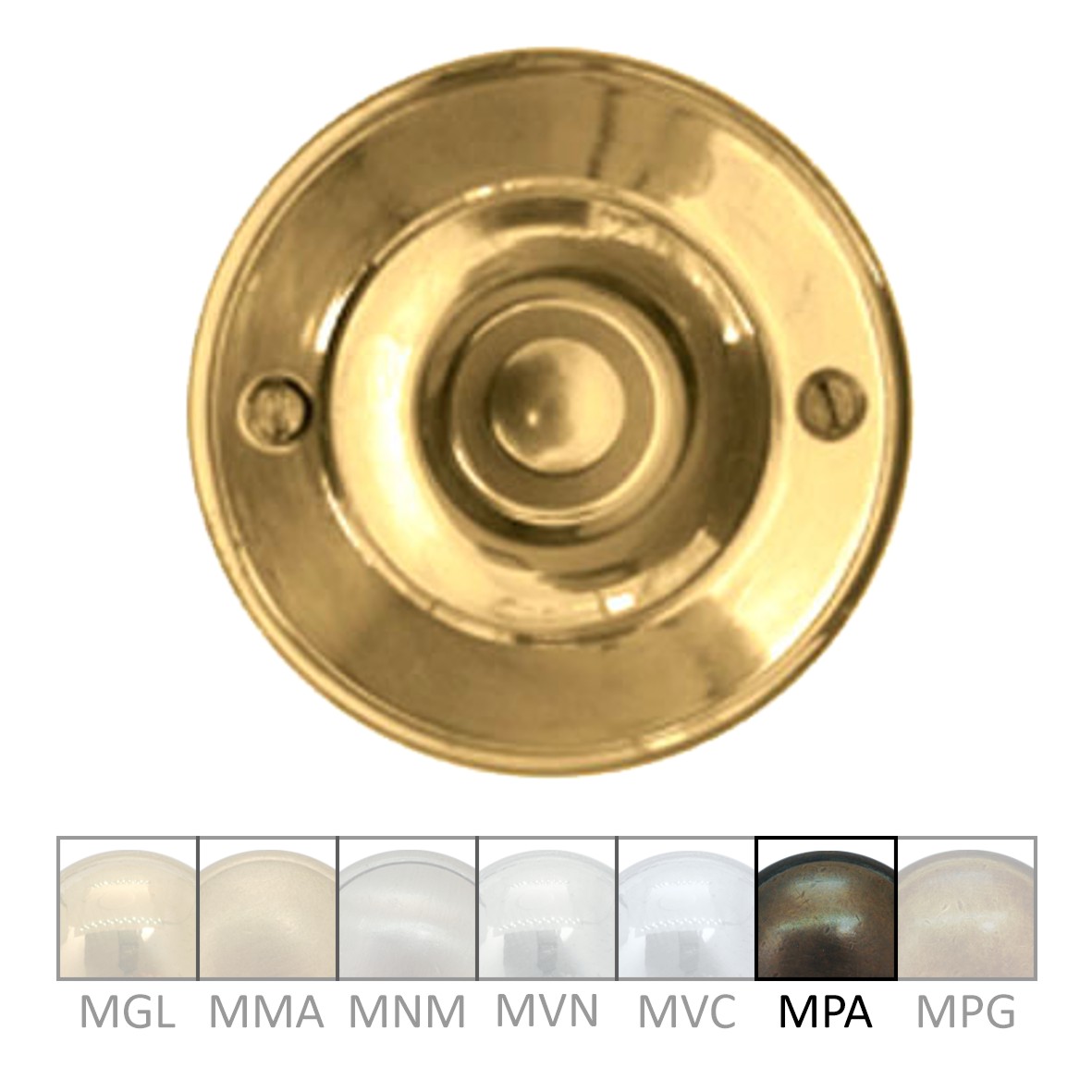 Klingelrosette Messing MPA D
