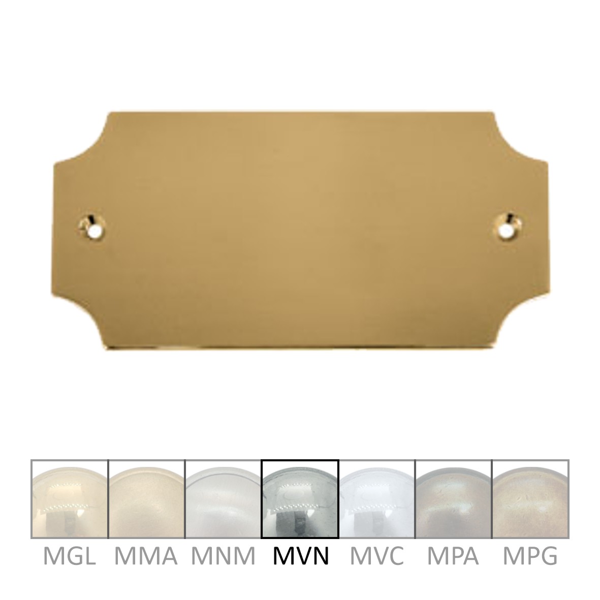 Namensschild Messing MNI 100x45mm Serie NS006 Bild1