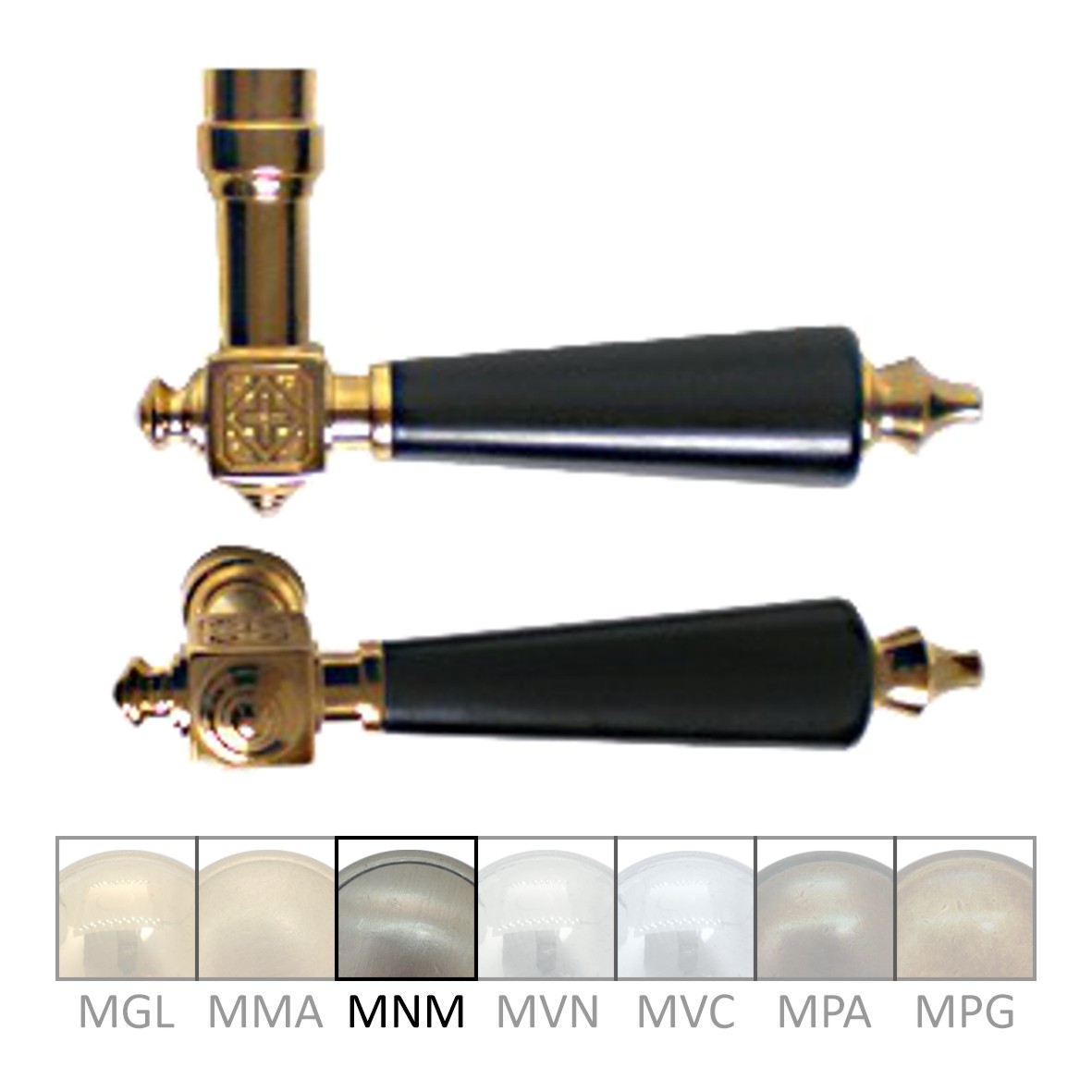 Türgriff aus Messing nickel matt 130mm DIN Rechts Serie TD040 Bild1