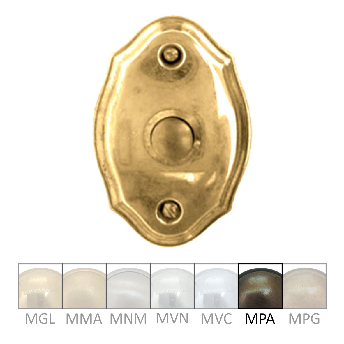 Klingelrosette Messing MPA B x H