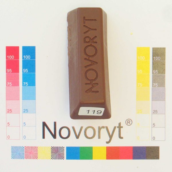 NOVORYT® Schmelzkitt - Farbe 119 Nussbaum he 1 Stange der Serie HW003 Bild1