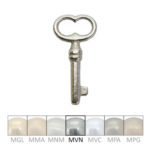 Vollschlüssel in Eisen/Messing. GL: 30 mm, HD: 3 mm Bild1
