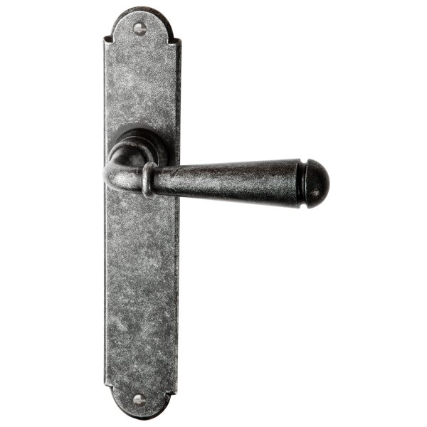 Zimmertürgarnitur in Eisen schwarz passiviert (BB). Dist. 72 mm, 220x40 mm Bild1