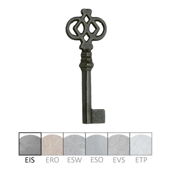 Hohlschlüssel in Eisen/Messing. HL: 35 mm, HD: 6 mm Bild1